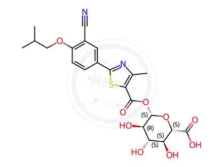 Chemical structure of Febuxostat Acyl-β-D-glucuronide