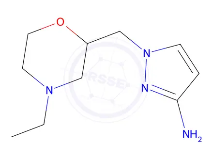 Chemical structure of 1-((4-Ethylmorpholin-2-yl)methyl)-1h-pyrazol-3-amine