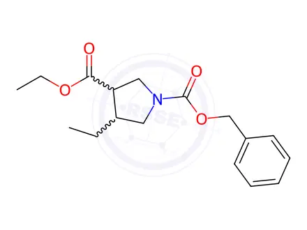 Chemical structure of 1-Benzyl 3-ethyl 4-ethylpyrrolidine-1,3-dicarboxylate