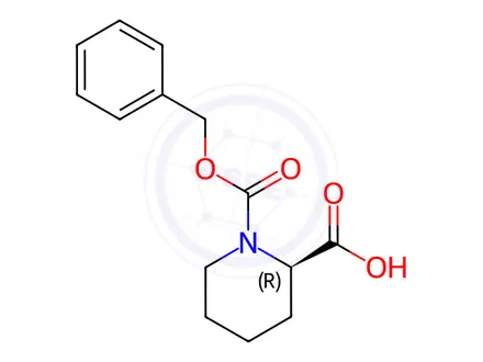 Chemical structure of (R)-1-(Benzyloxycarbonyl)-2-piperidinecarboxylic Acid