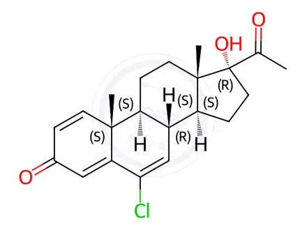 Chemical structure of Chlormadinone Dehydro Impurity