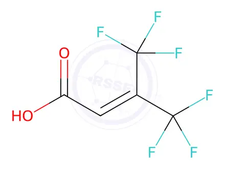 Chemical structure of 4,4,4-Trifluoro-3-(trifluoromethyl)crotonic Acid