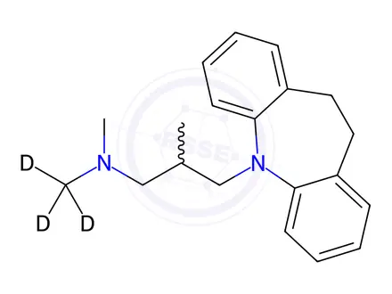Chemical structure of TRIMIPRAMINE-D3
