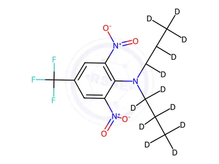 Chemical structure of Trifluralin-d14 (di-n-propyl-d14)
