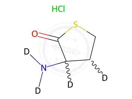 Chemical structure of DL-Homocysteine Thiolactone-3,3,4,4-d4