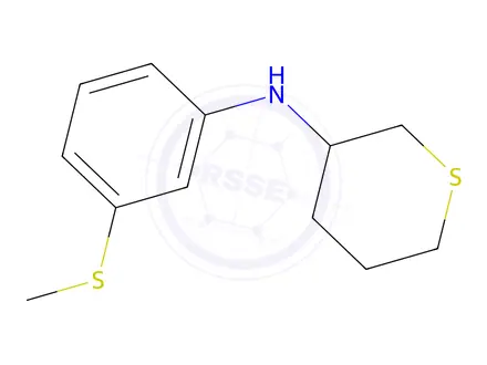 Chemical structure of N-(3-(methylthio)phenyl)tetrahydro-2H-thiopyran-3-amine