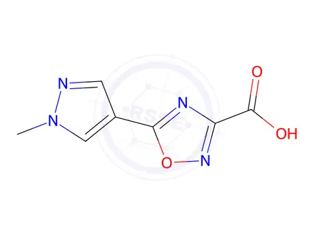 Chemical structure of 5-(1-Methyl-1h-pyrazol-4-yl)-1,2,4-oxadiazole-3-carboxylic acid