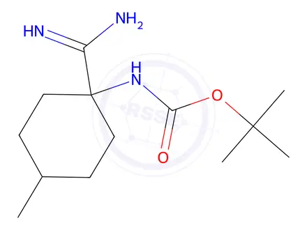 Chemical structure of Tert-butyl (1-carbamimidoyl-4-methylcyclohexyl)carbamate