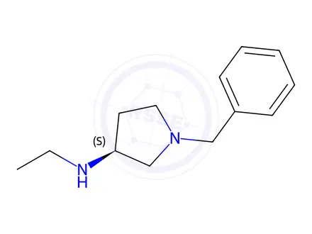Chemical structure of (3S)-1-Benzyl-N-ethylpyrrolidin-3-amine