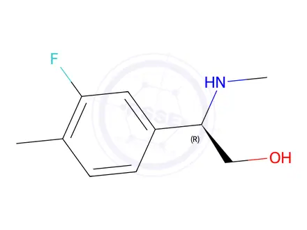 Chemical structure of (R)-2-(3-fluoro-4-methylphenyl)-2-(methylamino)ethan-1-ol