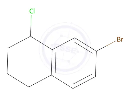 Chemical structure of 7-bromo-1-chloro-1,2,3,4-tetrahydronaphthalene