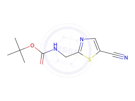Chemical structure of tert-Butyl ((5-cyanothiazol-2-yl)methyl)carbamate