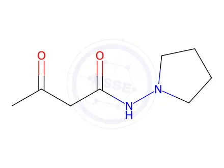 Chemical structure of 3-Oxo-N-(pyrrolidin-1-yl)butanamide