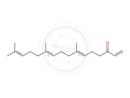 Chemical structure of (6E,10E)-7,11,15-Trimethylhexadeca-1,6,10,14-tetraen-3-one