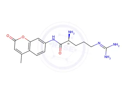 Chemical structure of H-Arg-AMC hydrochloride salt