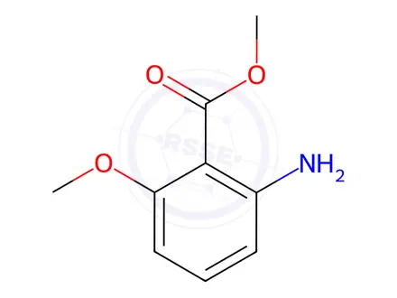 Chemical structure of 2-Amino-6-methoxy-benzoic acid methyl ester