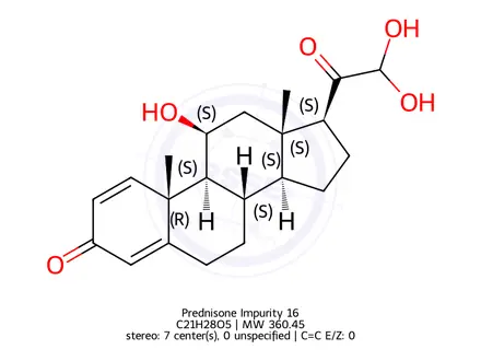 Chemical structure of Prednisone Impurity 16