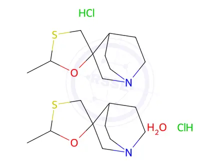 Chemical structure of cevimeline hydrochloride hydrate