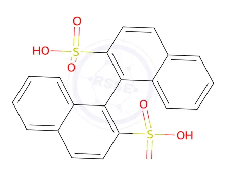 Chemical structure of (1S)-[1,1'-Binaphthalene]-2,2'-disulfonic acid