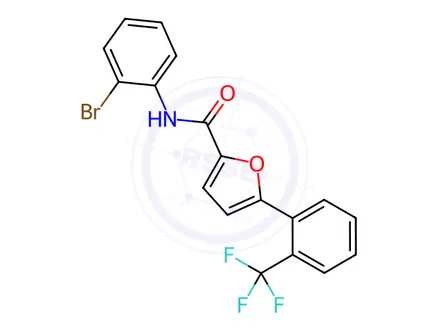 Chemical structure of N-(2-Bromophenyl)-5-(2-(trifluoromethyl)phenyl)furan-2-carboxamide