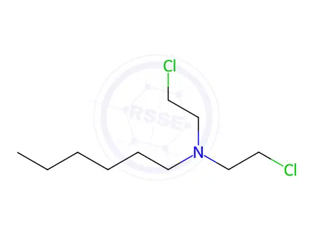 Chemical structure of N,N-Bis(2-chloroethyl)hexan-1-amine