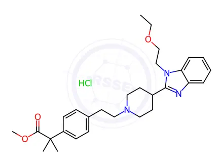 Chemical structure of Bilastine Impurity 6 Hydrochloride