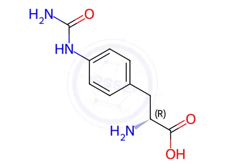 Chemical structure of 4-[(Aminocarbonyl)amino]-D-phenylalanine