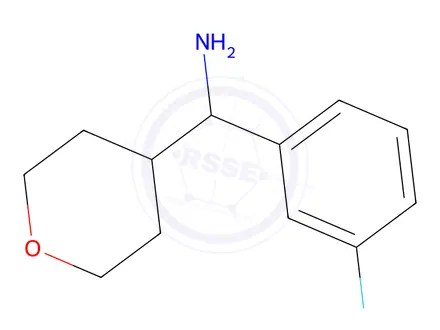 Chemical structure of (3-Fluorophenyl)(tetrahydro-2h-pyran-4-yl)methanamine