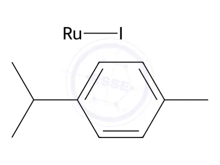 Chemical structure of Diiodo(p-cymene)ruthenium(II) dimer