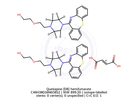Chemical structure of Quetiapine-[D8] hemifumarate