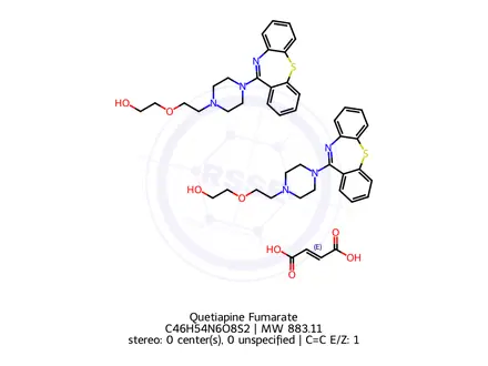 Chemical structure of Quetiapine Fumarate