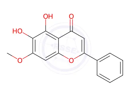 Chemical structure of 7-O-Methylbaicalein