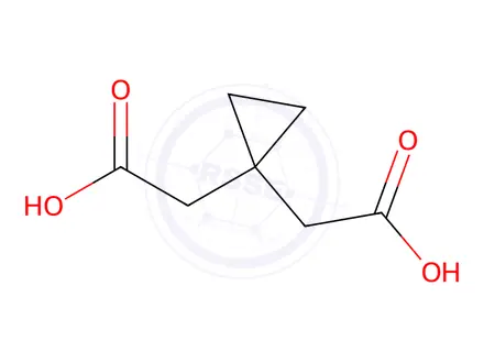 Chemical structure of 2,2`-(Cyclopropane-1,1-diyl)diacetic acid