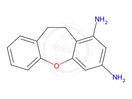 Chemical structure of 10,11-Dihydrodibenzo[b,f]oxepine-1,3-diamine dihydrochloride