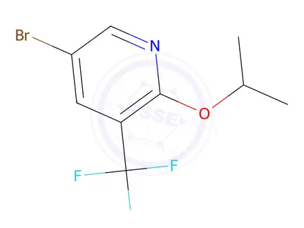 Chemical structure of 5-Bromo-2-isopropoxy-3-(trifluoromethyl)pyridine