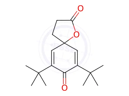 Chemical structure of 7,9-di-tert-butyl-1-oxaspiro[4.5]deca-6,9-diene-2,8-dione