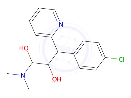 Chemical structure of 3-(4-chlorophenyl)-1-(dimethylamino)-3-(pyridin-2-yl)propane-1,2-diol