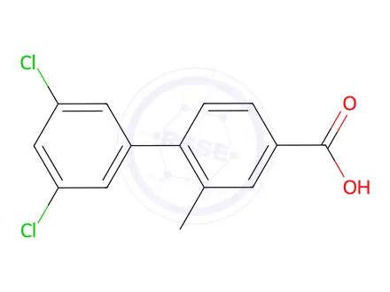Chemical structure of 4-(3,5-Dichlorophenyl)-3-methylbenzoic acid
