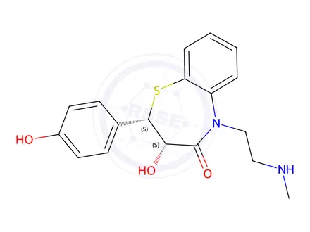 Chemical structure of Desacetyl N, O-Didesmethyl Diltiazem