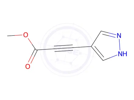 Chemical structure of methyl 3-(1h-pyrazol-4-yl)prop-2-ynoate