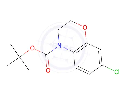 Chemical structure of Tert-butyl 7-chloro-2,3-dihydro-4H-benzo[b][1,4]oxazine-4-carboxylate