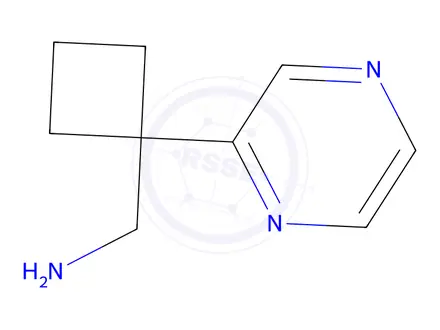 Chemical structure of (1-(Pyrazin-2-yl)cyclobutyl)methanamine