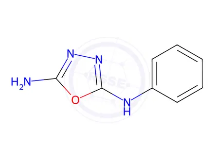 Chemical structure of 2-N-phenyl-1,3,4-oxadiazole-2,5-diamine