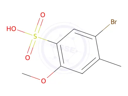 Chemical structure of Benzenesulfonic acid, 5-broMo-2-Methoxy-4-Methyl