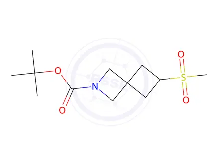 Chemical structure of tert-Butyl 6-(methylsulfonyl)-2-azaspiro[3.3]heptane-2-carboxylate