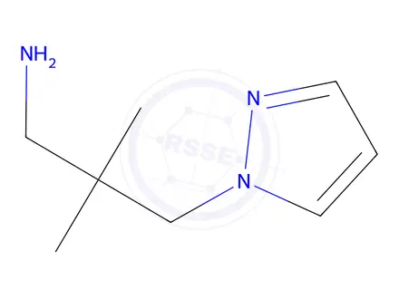 Chemical structure of 2,2-dimethyl-3-(1H-pyrazol-1-yl)propan-1-amine