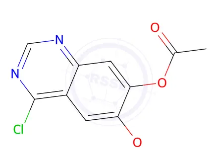 Chemical structure of 6,7-Diacetoxy-4-chloroquinazoline