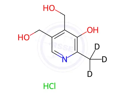 Chemical structure of Pyridoxine Hydrochloride-[D3](Vitamin B6-[D3])