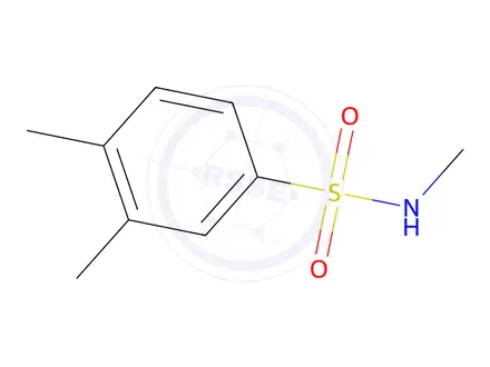 Chemical structure of N,3,4-trimethylbenzene-1-sulfonamide