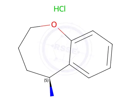 Chemical structure of (S)-2,3,4,5-Tetrahydro-benzo[b]oxepin-5-ylamine hydrochloride